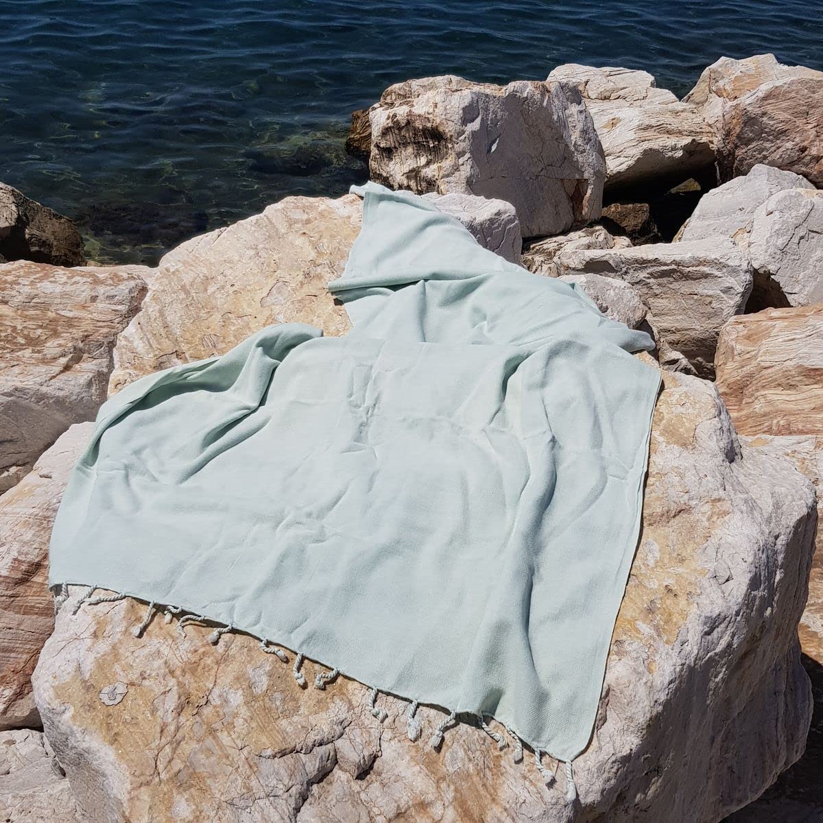 Stonewashed Turkish Peshtemal Towels Sultan Series Pack of 2| Turkish Cotton Beach Towels, 35 x 70 Inches | Bath Towels for Bathroom